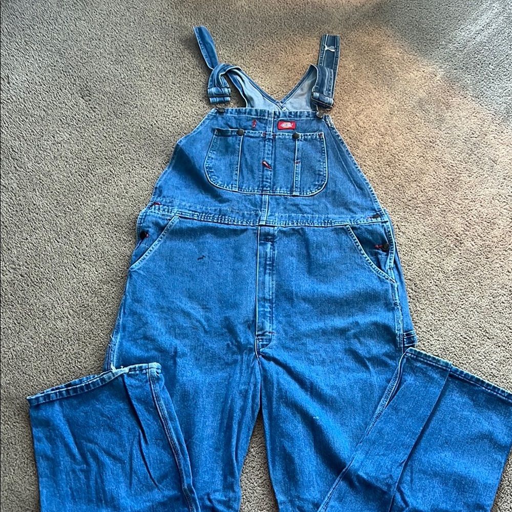 Dickies Men’s Work  Denim Overalls